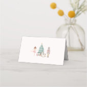 Pink Nutcracker Ballet Baby Shower Fold Place Card Platzkarte (Rückseite)