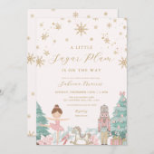 Pink Nutcracker Ballet Baby Shower Invitations Einladung (Vorne/Hinten)