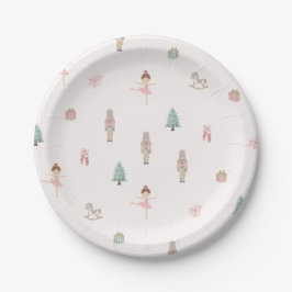 Pink Nutcracker Ballet Baby Shower Paper Plates Pappteller
