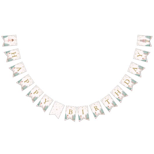 Pink Nutcracker Ballet Birthday Bunting Flags Wimpelkette (Alle)