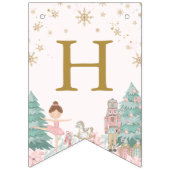 Pink Nutcracker Ballet Birthday Bunting Flags Wimpelkette (Zweite Fahne)