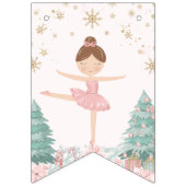 Pink Nutcracker Ballet Birthday Bunting Flags Wimpelkette (Erste Fahne)