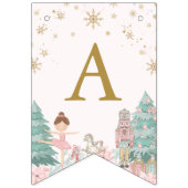 Pink Nutcracker Ballet Birthday Bunting Flags Wimpelkette (Dritte Fahne)