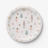 Pink Nutcracker Ballet Birthday Paper Plates Pappteller (Vorderseite)