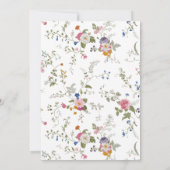 Pink Nutcracker Ballet Blumen Weihnachtskarte Einladung (Rückseite)