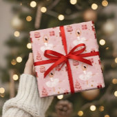Pink Nutcracker Ballet Christmas Gift Wrap Geschenkpapier