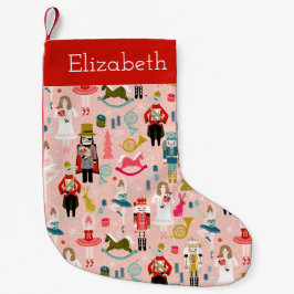 Pink Nutcracker Ballet niedliche Mädchen Kleiner Weihnachtsstrumpf