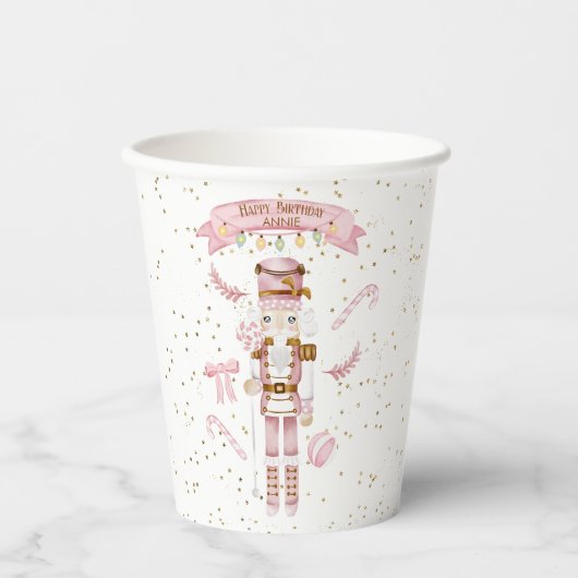 Pink Nutcracker Ballet Pappbecher (Vorderseite)