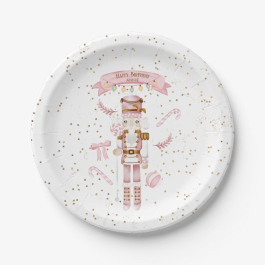 Pink Nutcracker Ballet Pappteller (Vorderseite)