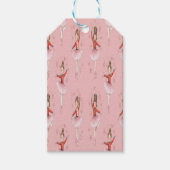 Pink Nutcracker Ballet Theme Girls Geschenkanhänger (Vorderseite)