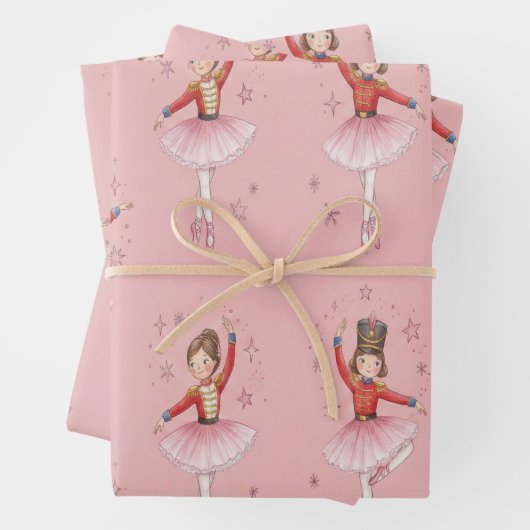 Pink Nutcracker Ballet Theme Girls Geschenkpapier Set (Beispiel)