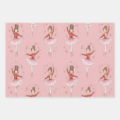 Pink Nutcracker Ballet Theme Girls Geschenkpapier Set (Vorderseite)