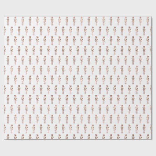 Pink Nutcracker Ballet Weihnachten Geschenkpapier (Flach)