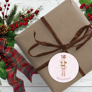 Pink Nutcracker Ballet Weihnachtskleber Etiketten