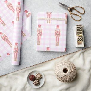 Pink Nutcracker Ballet Weihnachtswackelpapier Geschenkpapier