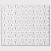 Pink Nutcracker Coquette Bow Weihnachten Geschenkpapier (Flach)