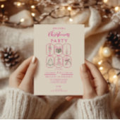 Pink Nutcracker Coquette Christmas Einladung