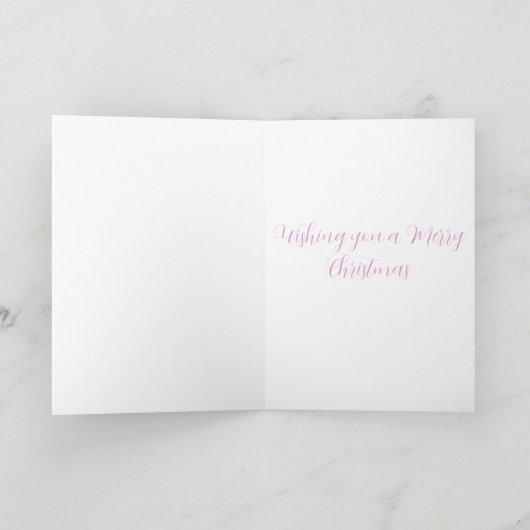 Pink Nutcracker Feiertagskarte (Innenseite)