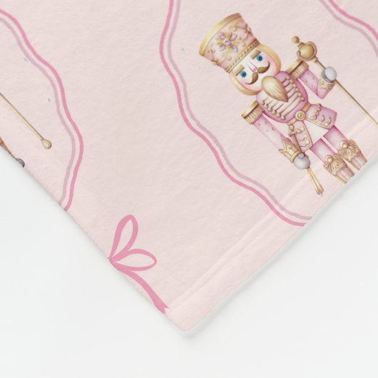 Pink Nutcracker-Fleece-Kehlkopf Fleecedecke (Ecke)