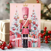 Pink Nutcracker Frohe Weihnachten