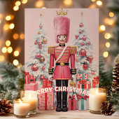 Pink Nutcracker Frohe Weihnachten