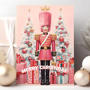 Pink Nutcracker Frohe Weihnachten