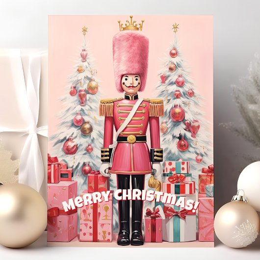 Pink Nutcracker Frohe Weihnachten