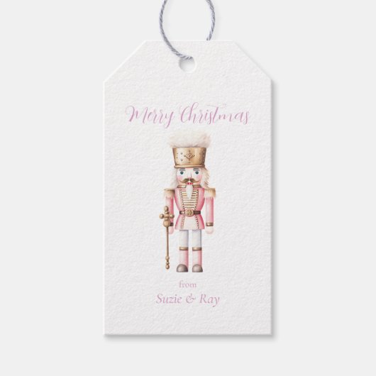Pink Nutcracker Geschenkanhänger (Vorderseite)