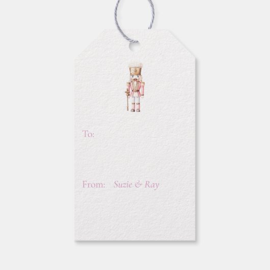 Pink Nutcracker Geschenkanhänger (Rückseite)