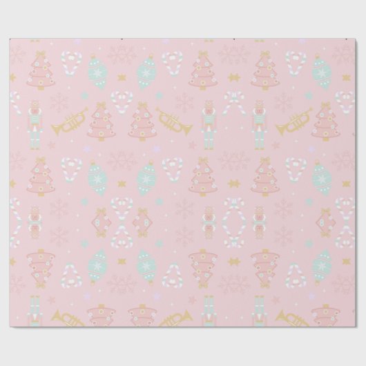 Pink Nutcracker Geschenkpapier (Flach)