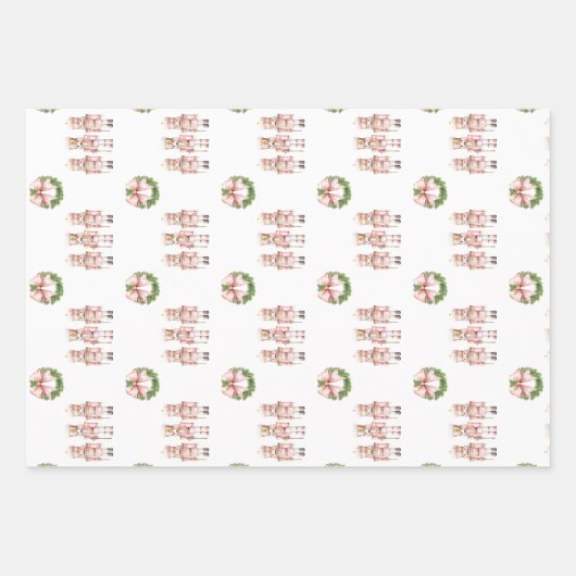 Pink Nutcracker Geschenkpapier Set (Vorderseite)