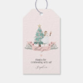 Pink Nutcracker Gevor Tag für Babydusche Geschenkanhänger (Rückseite)
