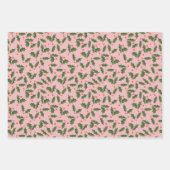 Pink Nutcracker Gingerbrett Mann Weihnachtsfeierta Geschenkpapier Set (Vorderseite 3)