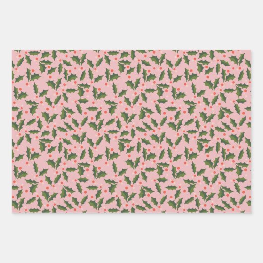 Pink Nutcracker Gingerbrett Mann Weihnachtsfeierta Geschenkpapier Set (Vorderseite 3)