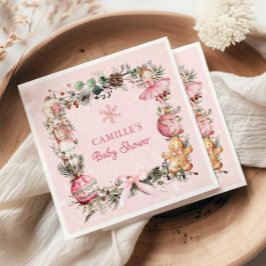 Pink Nutcracker Girl Babyduschpapier Serviette