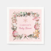 Pink Nutcracker Girl Babyduschpapier Serviette (Vorderseite)