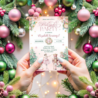 Pink Nutcracker Girls Geburtstagsparty Einladung