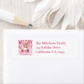 Pink Nutcracker Merry Christmas Return Address (Insitu)