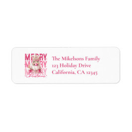 Pink Nutcracker Merry Christmas Return Address