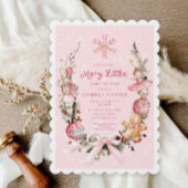 Pink Nutcracker Merry Little Baby Dusche Einladung
