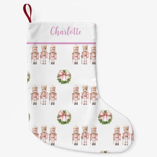 Pink Nutcracker Nostalgic Kleiner Weihnachtsstrumpf (Vorderseite)