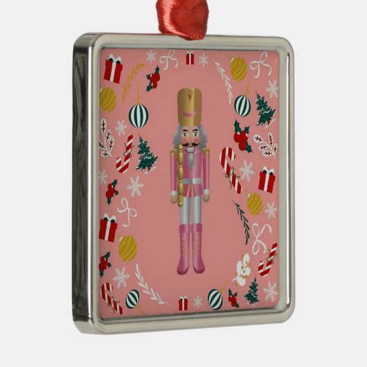 Pink Nutcracker Ornament Aus Metall (Rechts)