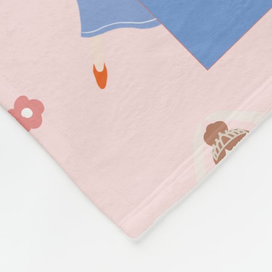 Pink Nutcracker Patchertour Fleecedecke (Ecke)