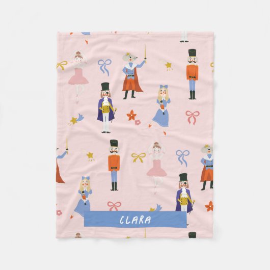 Pink Nutcracker Patchertour Fleecedecke (Vorderseite)