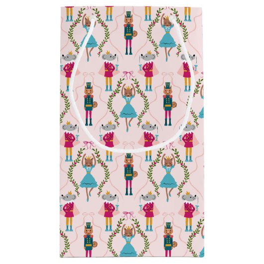 Pink Nutcracker Pets Muster Kleine Geschenktüte (Rückseite)