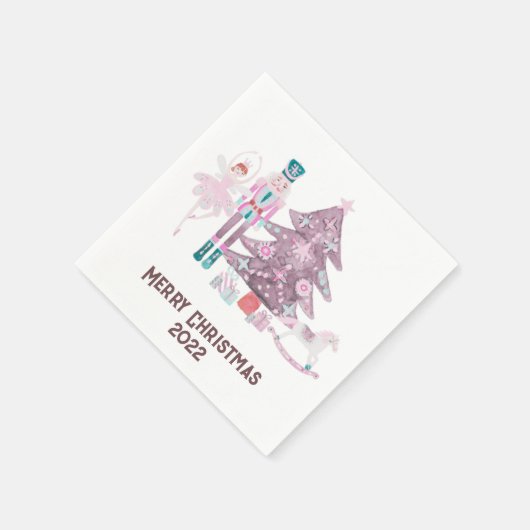 Pink Nutcracker Serviette (Ecke)