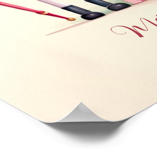 Pink Nutcracker Skript Weihnachtsposter Poster (Ecke)