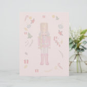 Pink Nutcracker Stationery Paper. (Stehend Vorderseite)