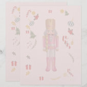 Pink Nutcracker Stationery Paper. (Vorne/Hinten)