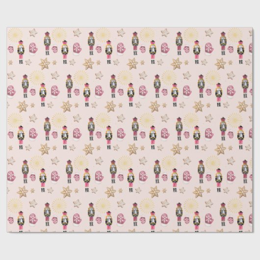 Pink Nutcracker Sugar Land Water Geschenkpapier (Flach)